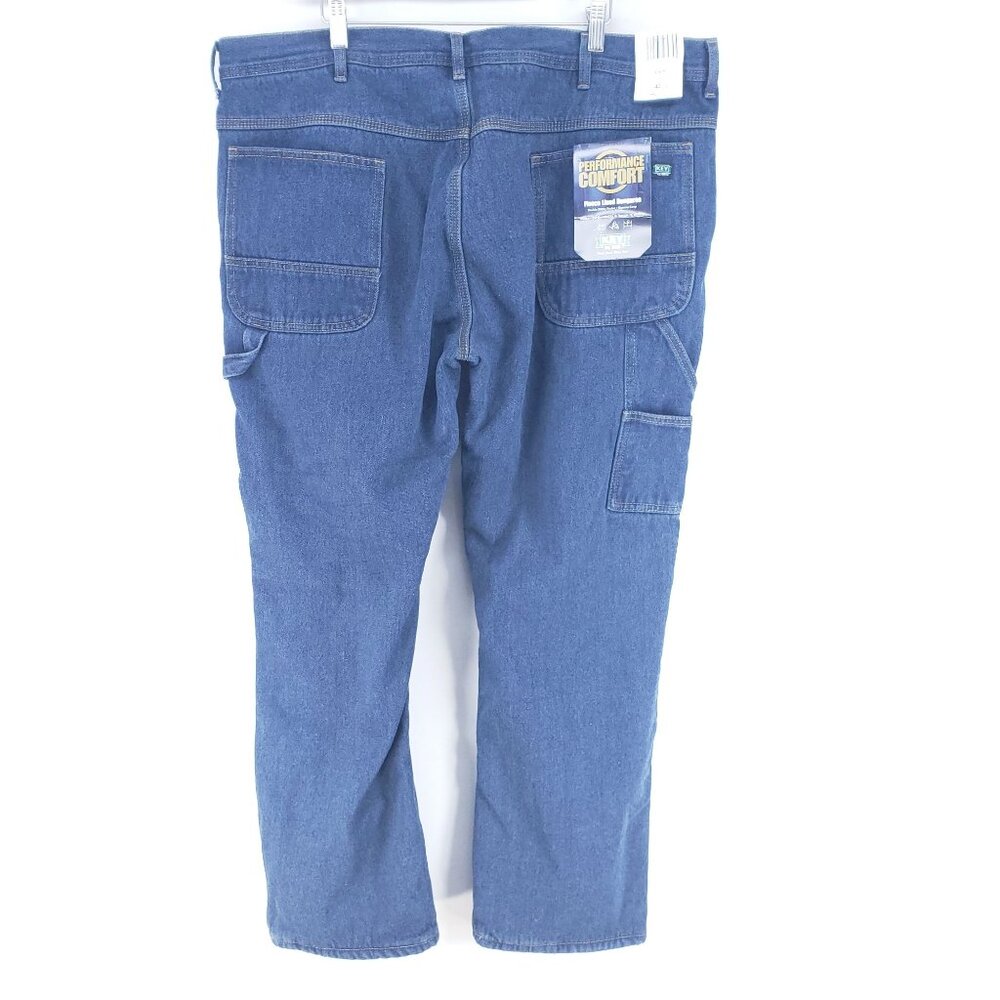 Key Fleece Lined Denim Jeans Men's Size 42x32 Dark Wash